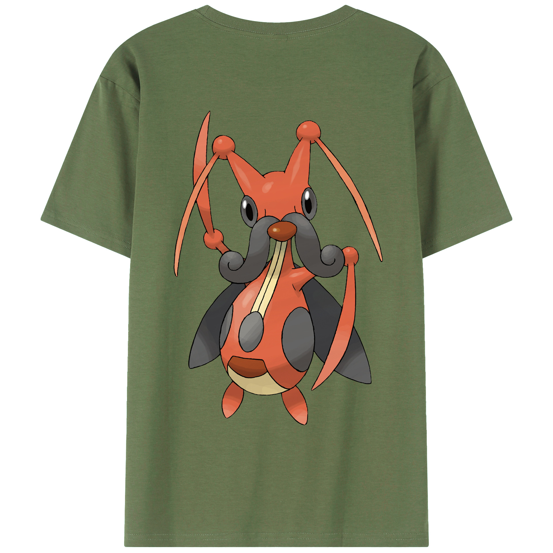 （画像用） ポケットモンスター Pokémon 綿100％ メンズ半袖Tシャツ（バックプリント） 通気性